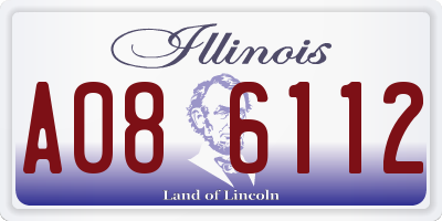 IL license plate A086112