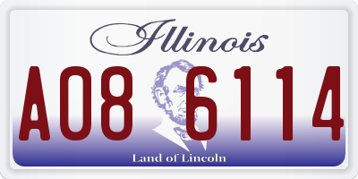 IL license plate A086114