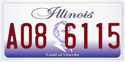 IL license plate A086115