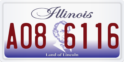 IL license plate A086116