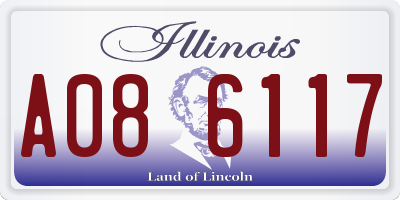 IL license plate A086117