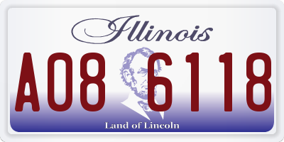 IL license plate A086118