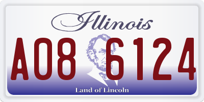 IL license plate A086124