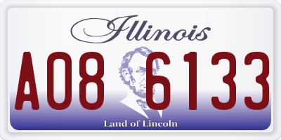 IL license plate A086133