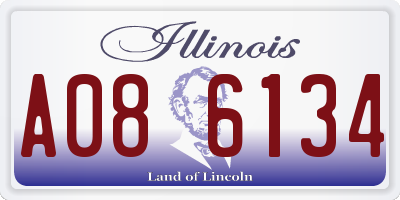 IL license plate A086134