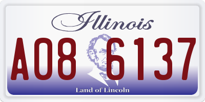 IL license plate A086137