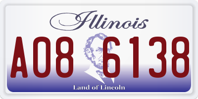 IL license plate A086138
