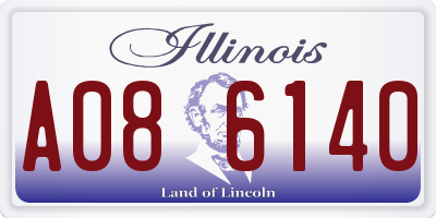 IL license plate A086140