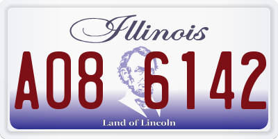 IL license plate A086142
