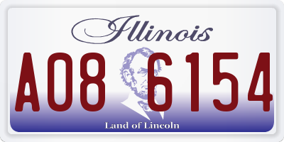 IL license plate A086154