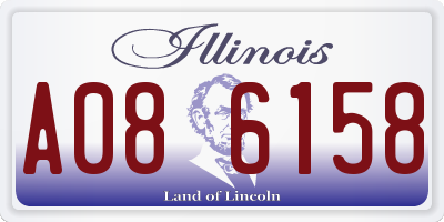 IL license plate A086158