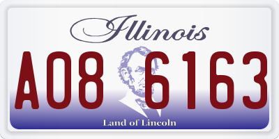 IL license plate A086163