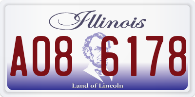IL license plate A086178