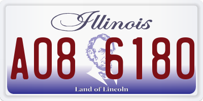 IL license plate A086180