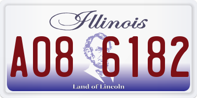 IL license plate A086182