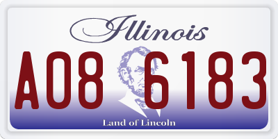 IL license plate A086183