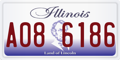 IL license plate A086186