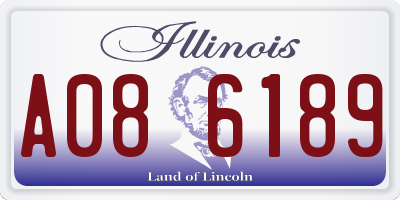 IL license plate A086189