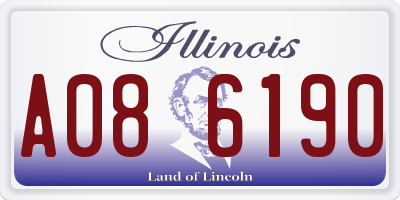 IL license plate A086190