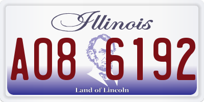 IL license plate A086192