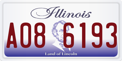 IL license plate A086193