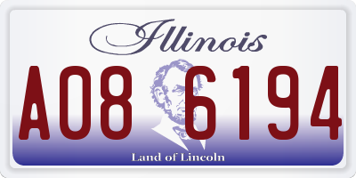 IL license plate A086194