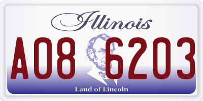 IL license plate A086203