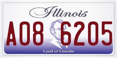 IL license plate A086205