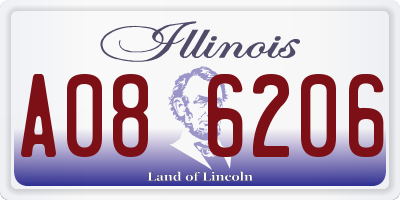 IL license plate A086206