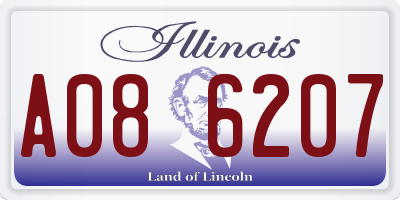 IL license plate A086207