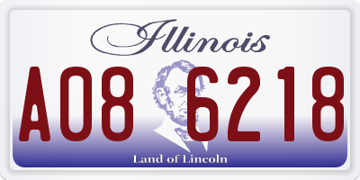 IL license plate A086218