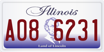 IL license plate A086231