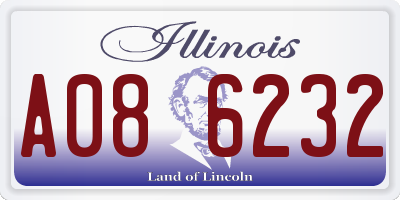 IL license plate A086232
