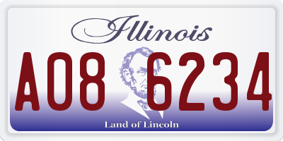 IL license plate A086234