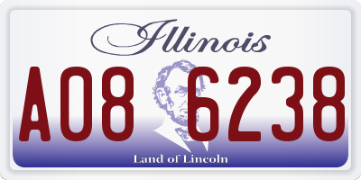 IL license plate A086238