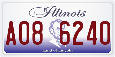 IL license plate A086240