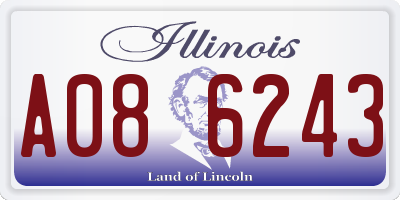 IL license plate A086243