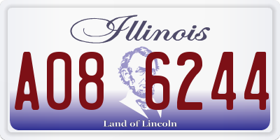 IL license plate A086244