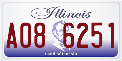 IL license plate A086251