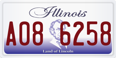 IL license plate A086258