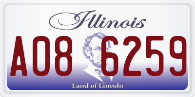 IL license plate A086259