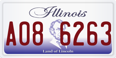 IL license plate A086263