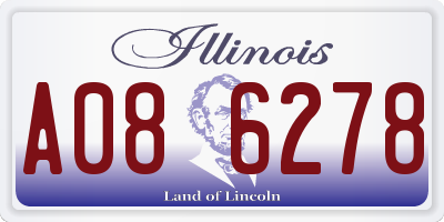 IL license plate A086278