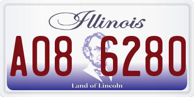 IL license plate A086280