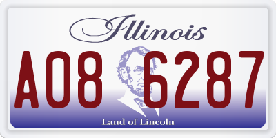IL license plate A086287