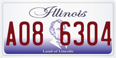 IL license plate A086304