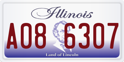 IL license plate A086307