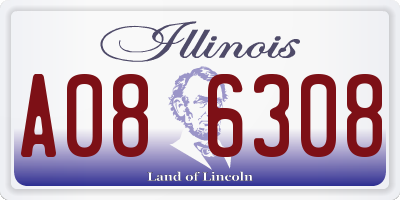 IL license plate A086308