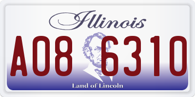 IL license plate A086310