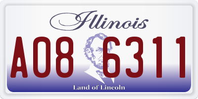 IL license plate A086311